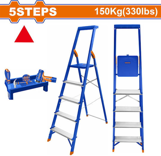Wadfow Leiter Aluminium mit 5 Stufen