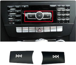 Set of 2 Black Volume Button Covers for Mercedes Benz C E Class W204 W212 Glk X204