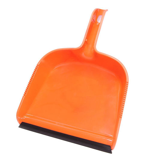 Sidirela Kehrblech Kunststoff mit Gummilippe Orange 23x32cm 1Stück
