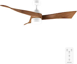 Cecotec EnergySilence Aero 5280 132cm Deckenventilator mit Leuchte Dunkles Holz