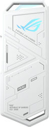 Asus Rog Strix Arion Θήκη για Σκληρό Δίσκο M.2 SATA III NVME με σύνδεση USB 3.2 Type-C σε Λευκό χρώμα
