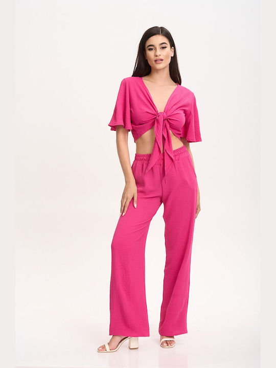 Ecstasy Women's Pink Set with Trousers