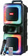 XO Karaoke Speaker With Wired Microphone And Lighting Effects F55 16.004.0052 Black
