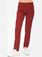 Women's Fabric Trousers Bordeaux