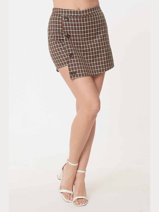 Dress Up Skirt Checked Printed Black