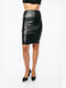 Ecstasy Leather Skirt in Black color