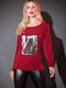 Damen Bluse Bordeaux