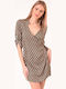 Mini Hemdkleid Wickel Grün