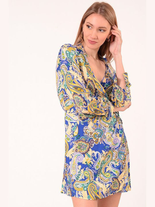 Lipsy London Shirt Dress Dress Wrap Blue