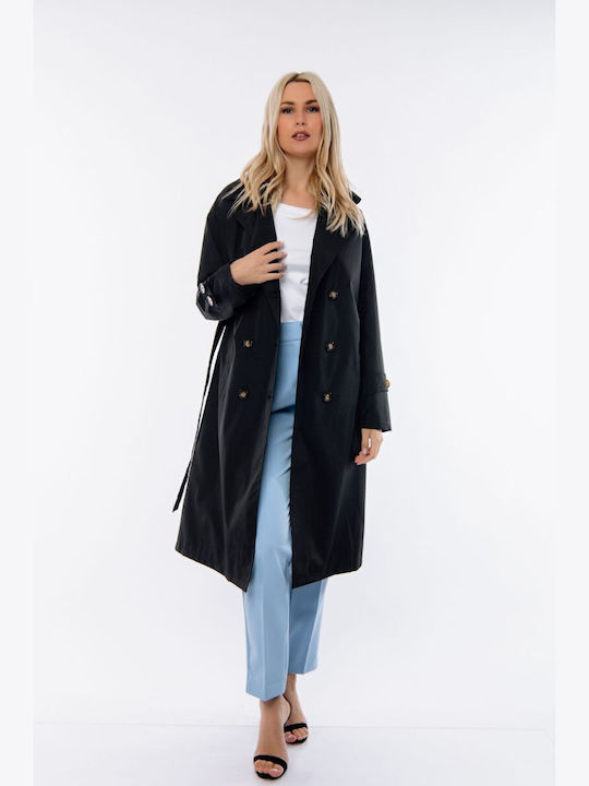 Dress Up Damen black Trenchcoat