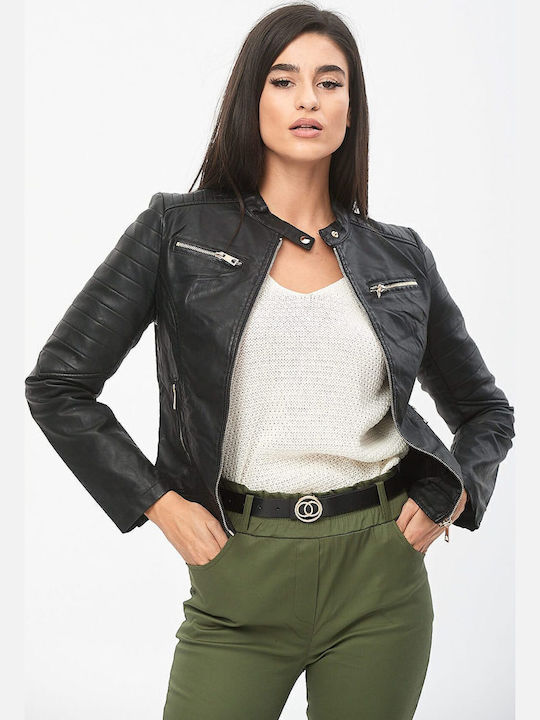 Γυναικείο Biker Jacket Μαύρο
