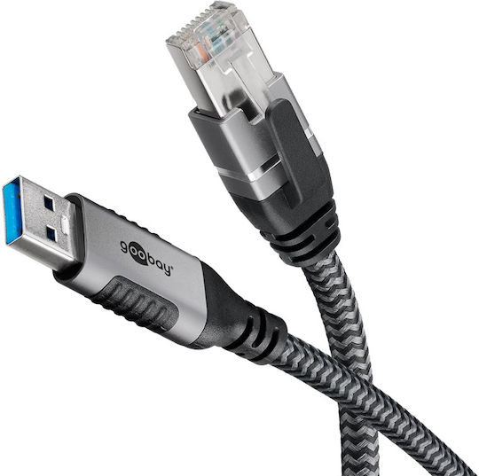 Goobay USB 2.0 Кабел USB-A мъжки - RJ45 Черен 3м 70499