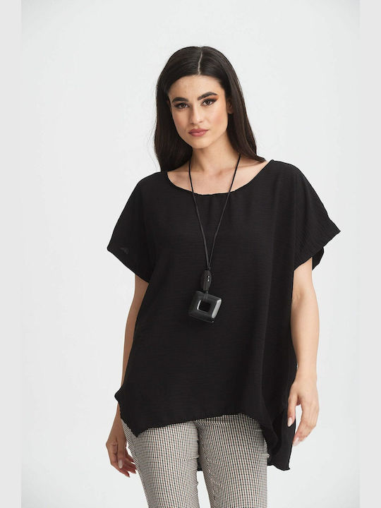 Just Top Damen Bluse Schwarz