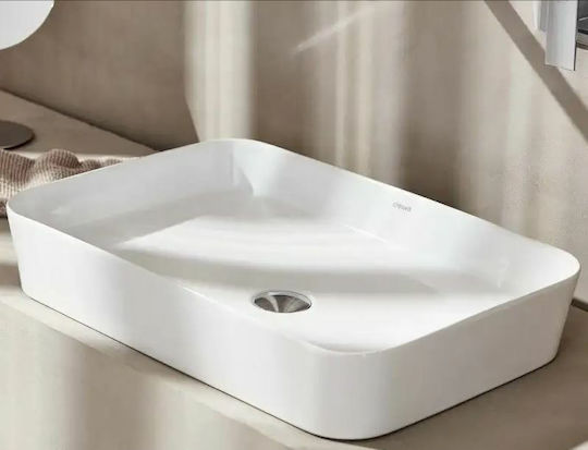 Creavit Deasupra Blatului Chiuvetă Porțelan 60x40cm Ultra White