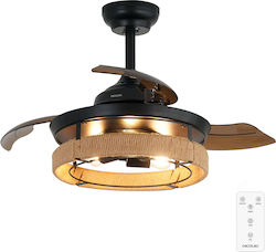 Cecotec EnergySilence Aero 3600 Invisible 92cm Ceiling Fan with Light Fixture Beige / Black