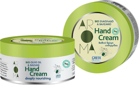 Aroma Bio Ενυδατική & Αναπλαστική Κρέμα Χεριών Olive Oil & Balsam 200ml