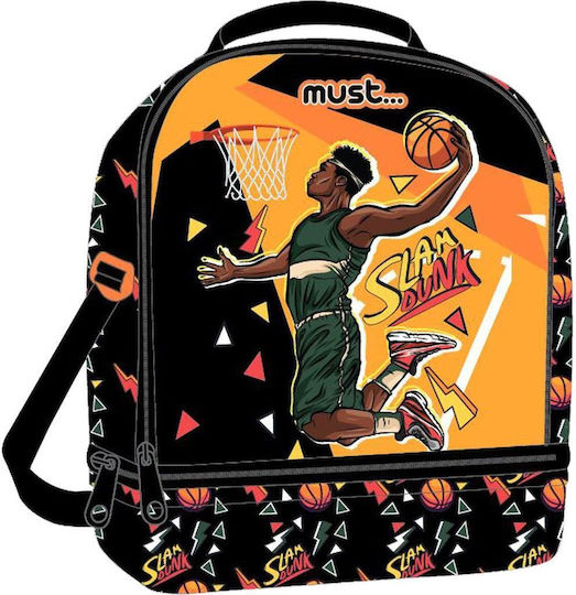 Diakakis Kids Insulated Lunch Bag 7 Litre Black 22x16x28cm