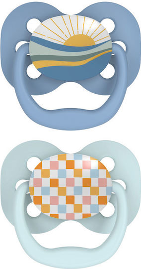 Dr. Brown's Advantage Pacifiers Silicone Blue-Green for 0-6 months 2pcs