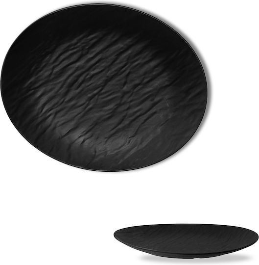 Viosarp Teller Untiefe Oval aus Melamin Gray 28x28cm