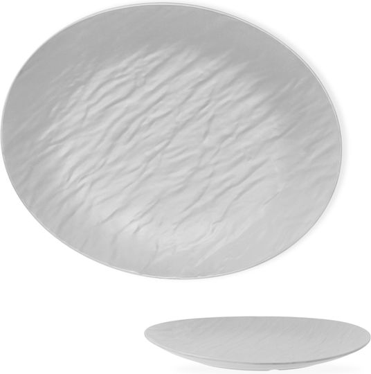 Viosarp Plate Shallow Oval made of Melamine White 35.5x29cm