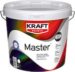 Kraft Master Πλαστικό Οικολογικό Υδρόχρωμα για Εσωτερική Χρήση Λευκό 750ml