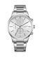 Lee Cooper Men's Watch 43.5mm Chronograph Battery with Silver Metal Bracelet