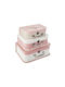 Dekorative Box 3Stück 158545A Rosa