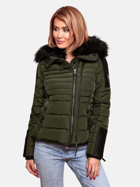 Navahoo Damen Bikerjacke Olive