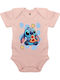 Koupakoupa Stitch Pizza Short-Sleeved Pink Powder