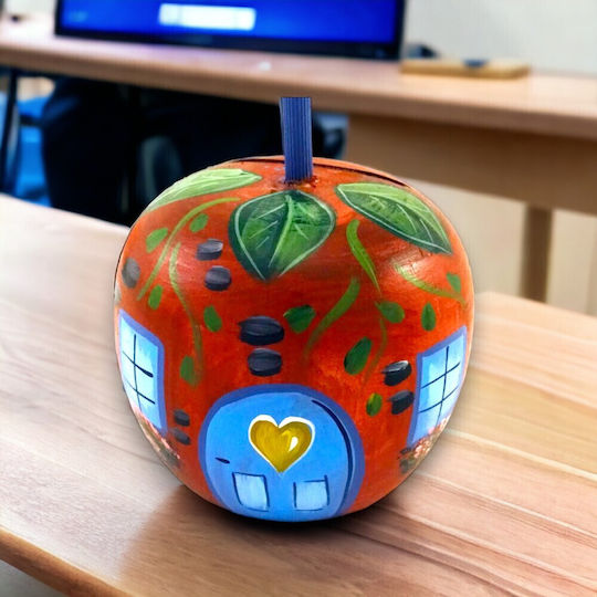 Artifact Money Box Wooden Multicolored 12x12x14cm