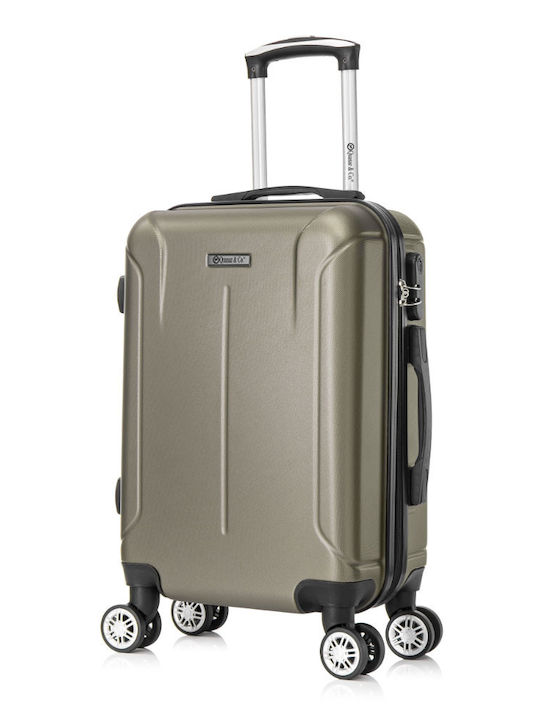 Quasar Smart Kabinenreisekoffer Hartschalen Champagne mit 4 Räder Höhe 55cm