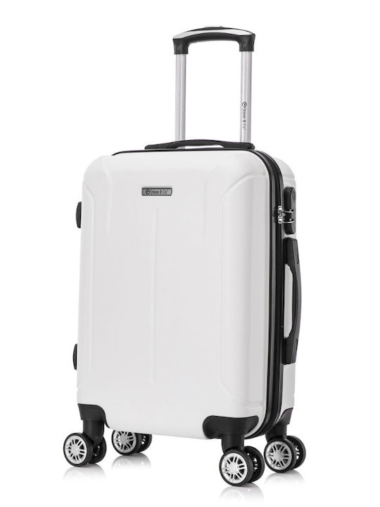 Quasar Smart Kabinenreisekoffer Hartschalen White mit 4 Räder Höhe 55cm