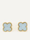 Earrings made of Steel Gold Plated Blue