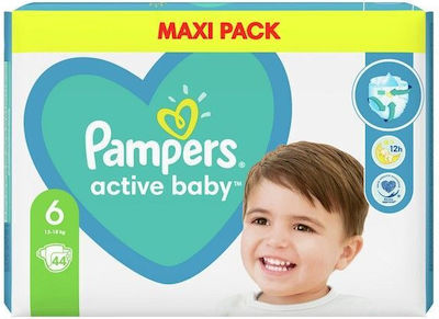 Pampers Памперси с лента Active Baby No. 6 за 13-18 kgkg 44бр