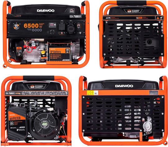 Daewoo Generators Benzin mit maximaler Leistung 6kVA