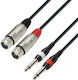 Adam Hall Cable 2 x XLR female - 2 x 6.3mm male Μαύρο 3m K3TFP0300