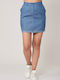 Ths-Fashion Denim Mini Skirt Blue