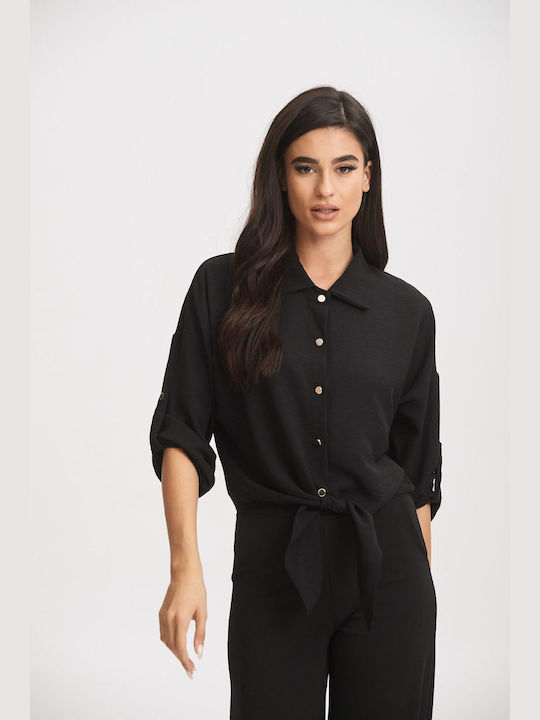 Dress Up Women's Long Sleeve Shirt Black