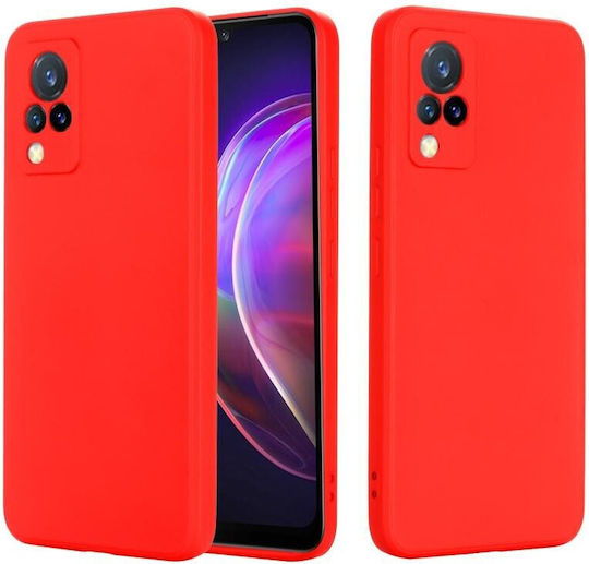 Pure Color Back Cover Silicon Roșu (Vivo V21 5G)