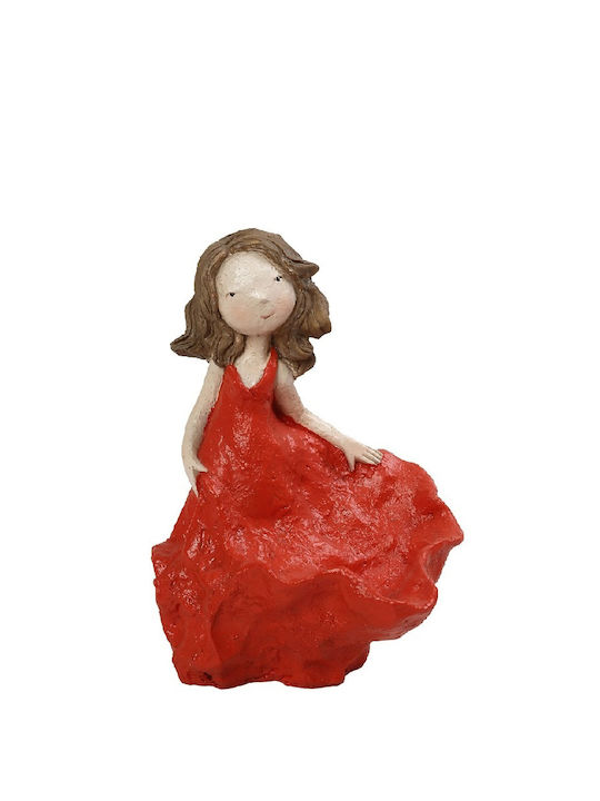 Little Girl Polyresin Red 17cm Pack of 2 Pieces