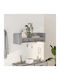 Grey Wall Shelf 100x35x30.5cm
