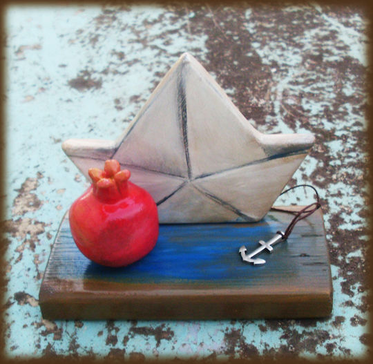 Artifact Handmade Настолници Гоури Кораби Розов от Метал 12x15см 1бр