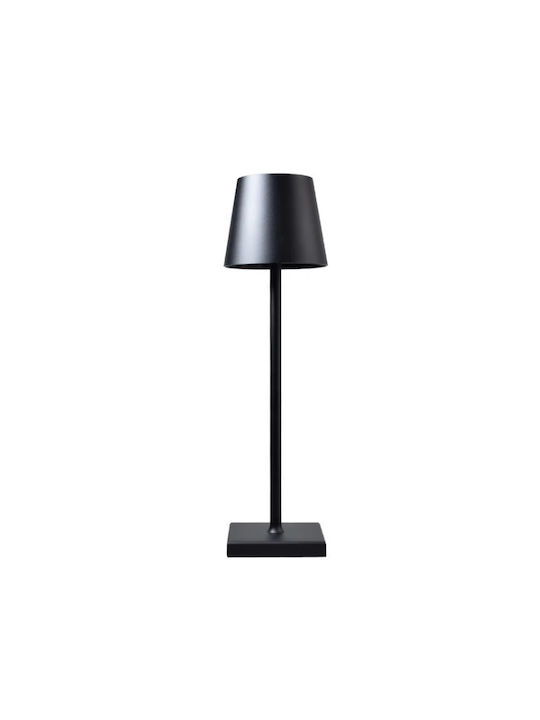 Μεταλλικό Table Decorative Lamp LED Battery Black