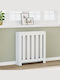vidaXL White Particleboard Radiator Cover 78x20x82cm