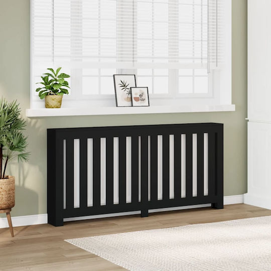vidaXL vidaXL Radiator Cover from Particleboard Black 175x20x82cm