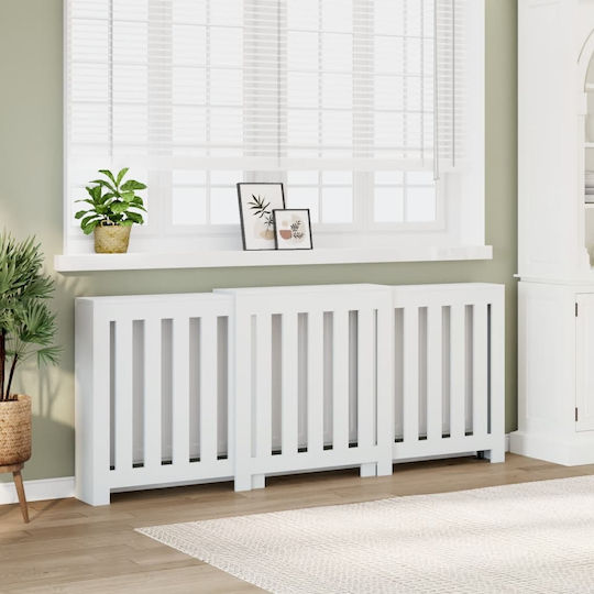 vidaXL Heizkörperabdeckung aus Spanplatte Weiß 205x21.5x83.5cm