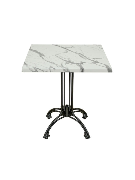 Tisch für kleine Außenbereiche Stabil City Μαρμαρο Carrara 70x70cm