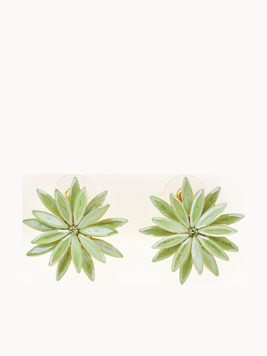 Sequoia Women's Stainless Steel Hypoallergenic Earring Stones Green