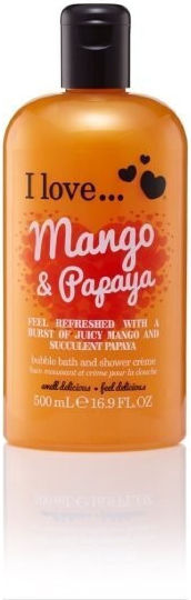 I Love Cosmetics Mango & Papaya Schaumbad in Gel & Duft Tropische Früchte 500ml
