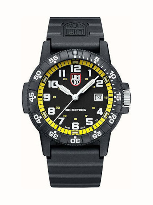 Luminox Ανδρικό Ρολόι 44mm Μπαταρίας με Μαύρο Καουτσούκ Λουράκι